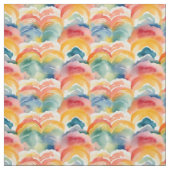 Waterverf regenboogpatroon stof (Swatch)