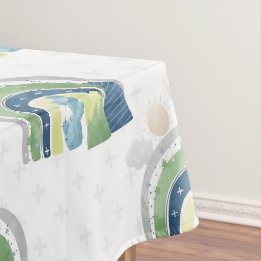 Waterverf regenboogpatroon tafelkleed (Voorbeeld)