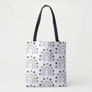 Waterverf regenboogpatroon tote bag