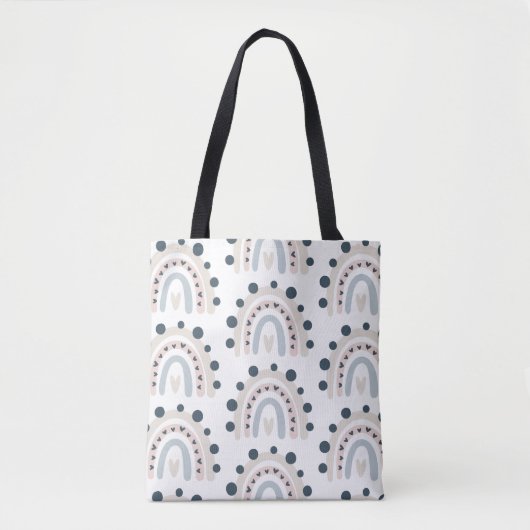 Waterverf regenboogpatroon tote bag (Voorkant)