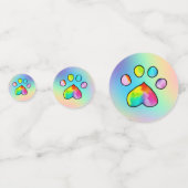 Waterverf regenboogpaw — Birthday-party afdrukken Confetti (Voorkanten)