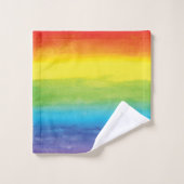 Waterverf regenboogpride, helder vibrant bad handdoek (Wasdoekje)