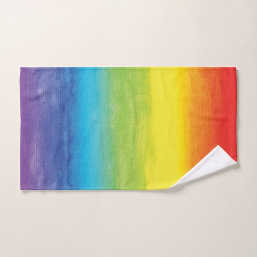 Waterverf regenboogpride, helder vibrant bad handdoek (Handdoek)