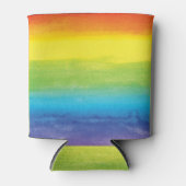 Waterverf regenboogpride, helder vibrant blikjeskoeler (Voorkant)