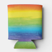 Waterverf regenboogpride, helder vibrant blikjeskoeler (Achterkant)