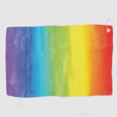 Waterverf regenboogpride, helder vibrant golfhanddoek (Horizontaal)