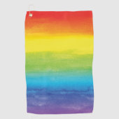 Waterverf regenboogpride, helder vibrant golfhanddoek (Voorkant)