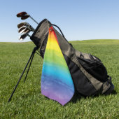 Waterverf regenboogpride, helder vibrant golfhanddoek (Groen)