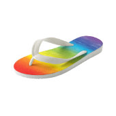 Waterverf regenboogpride, helder vibrant kinder teenslippers (Schuin)