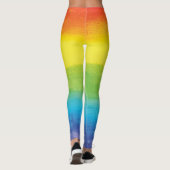Waterverf regenboogpride, helder vibrant leggings (Achterkant)
