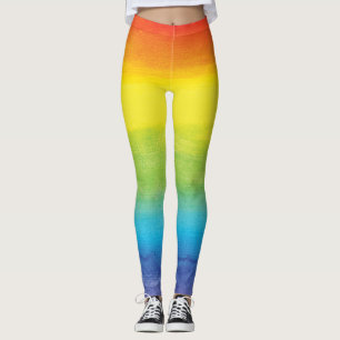 Waterverf regenboogpride, helder vibrant leggings