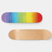 Waterverf regenboogpride, helder vibrant persoonlijk skateboard (Horizontaal)