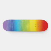 Waterverf regenboogpride, helder vibrant persoonlijk skateboard (Horizontaal)