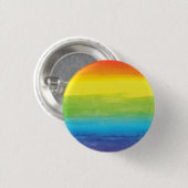 Waterverf regenboogpride, helder vibrant ronde button 3,2 cm (Voorkant /achterkant)