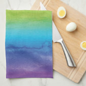 Waterverf regenboogpride, helder vibrant theedoek (Quarter Fold)