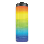 Waterverf regenboogpride, helder vibrant thermosbeker (Voorkant)