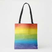 Waterverf regenboogpride, helder vibrant tote bag (Voorkant)