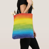 Waterverf regenboogpride, helder vibrant tote bag (Dichtbij)