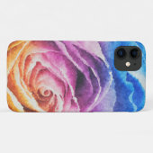 Waterverf regenboogRoos Case-Mate iPhone Case (Achterkant (horizontaal))