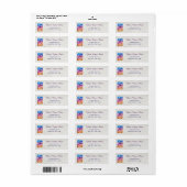 Waterverf regenboogRoos Etiket (Full Sheet)