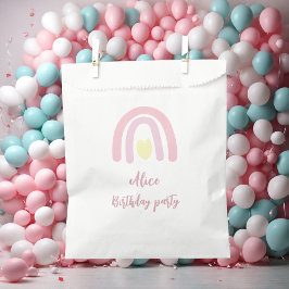 Waterverf regenboogroze geel Birthday Bedankzakje