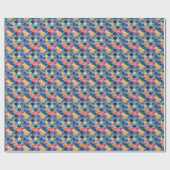 Waterverf regenboogschalen cadeaupapier (Vlak)
