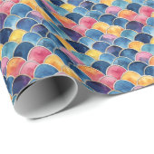 Waterverf regenboogschalen cadeaupapier (Rol Hoek)