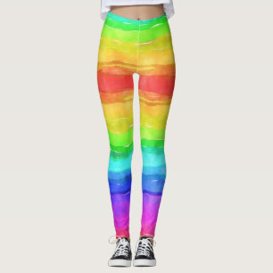 Waterverf regenboogschieten leggings