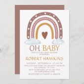 Waterverf regenboogschoeisel Baby shower Kaart (Voorkant / Achterkant)