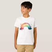 Waterverf regenboogspiegel t-shirt (Voorkant volledig)