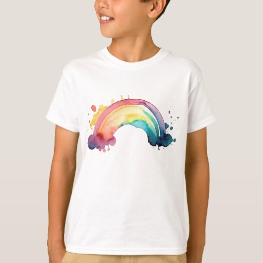 Waterverf regenboogspiegel t-shirt (Voorkant)