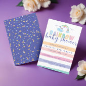 Waterverf Regenboogstapes Baby shower Uitnodiging