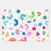 Waterverf Regenboogsterbijenkorrels Inpakpapier Vel (Voorkant)