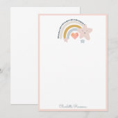 Waterverf regenboogsterstrips Aangepast Kind Notitiekaartje (Voorkant / Achterkant)