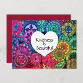 Waterverf Regenboogstraat Mandala met hart Briefkaart (Voorkant / Achterkant)