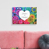 Waterverf Regenboogstraat Mandala met hart Canvas Afdruk (Insitu (Woonkamer))