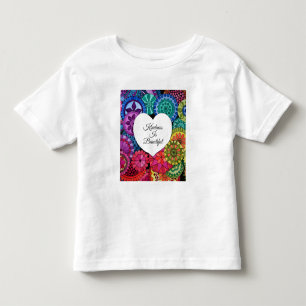 Waterverf Regenboogstraat Mandala met hart Kinder Shirts