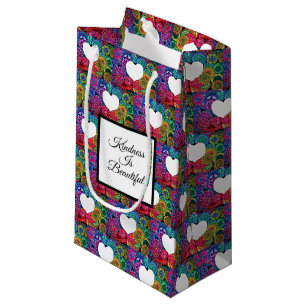 Waterverf Regenboogstraat Mandala met hart Klein Cadeauzakje