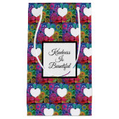 Waterverf Regenboogstraat Mandala met hart Klein Cadeauzakje (Voorkant)