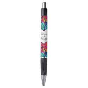 Waterverf Regenboogstraat Mandala met hart Pen