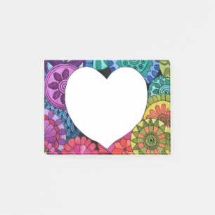 Waterverf Regenboogstraat Mandala met hart Post-it® Notes