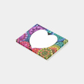 Waterverf Regenboogstraat Mandala met hart Post-it® Notes (Schuin)