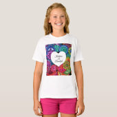 Waterverf Regenboogstraat Mandala met hart T-shirt (Voorkant volledig)