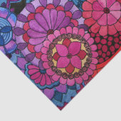 Waterverf Regenboogstraat Mandala met hart Tissuepapier (Detail)