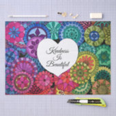 Waterverf Regenboogstraat Mandala met hart Tissuepapier (Craft)