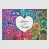 Waterverf Regenboogstraat Mandala met hart Tissuepapier (Voorkant)