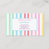 Waterverf regenboogstripe Feminine Visitekaartje (Achterkant)