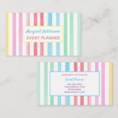 Waterverf regenboogstripe Feminine Visitekaartje (Voorkant / Achterkant)