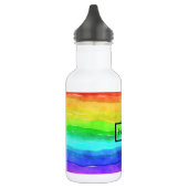 Waterverf Regenboogstripes op maat Waterfles (Links)