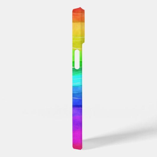 Waterverf regenboogstripmonogram Case-Mate iPhone case (Achterkant / Rechts)